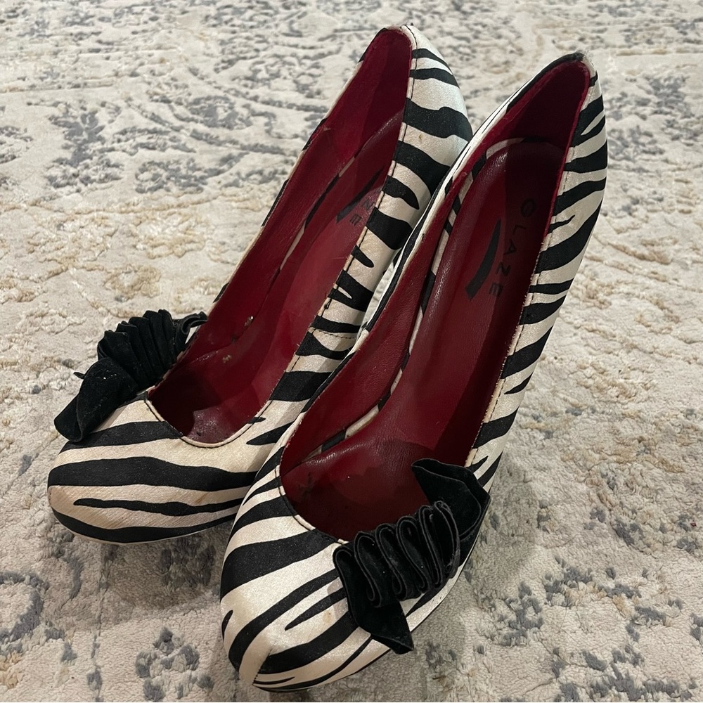 Glaze Zebra Heels